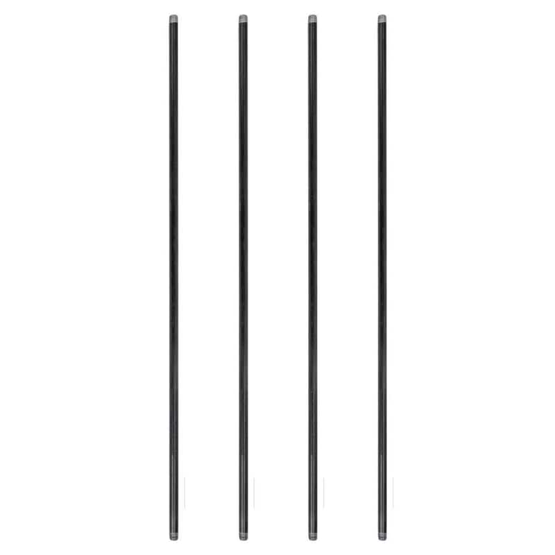 1/2 in. x 48 in. Black Industrial Steel Grey Plumbing Pipe (4-Pack)