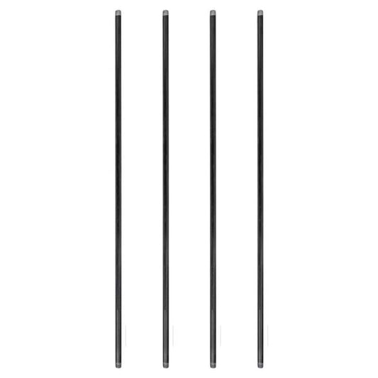 1/2 in. x 48 in. Black Industrial Steel Grey Plumbing Pipe (4-Pack)