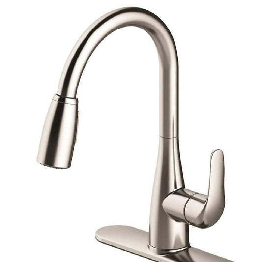 Westlake Single-Handle Pull-Down Sprayer Kitchen Faucet in Brushed Nickel