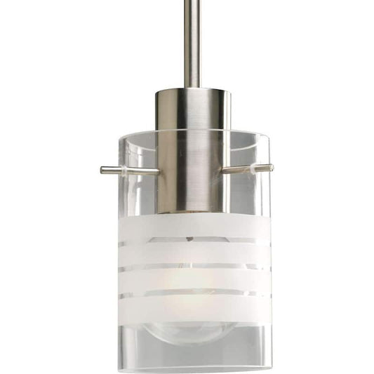 1-Light Brushed Nickel Mini Pendant