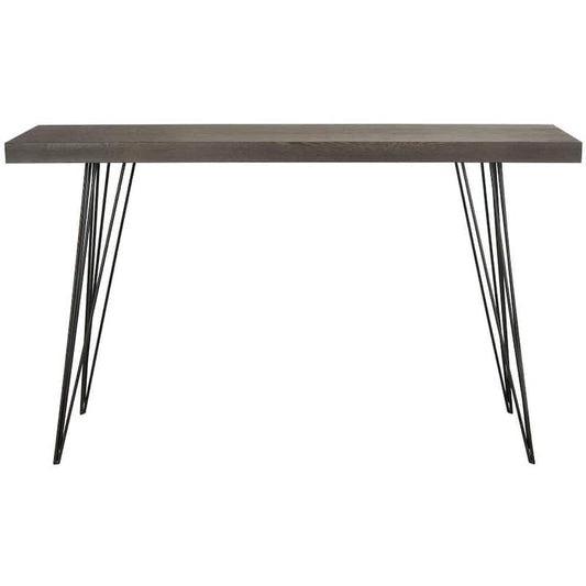 Wolcott 55 in. Brown/Black Wood Console Table