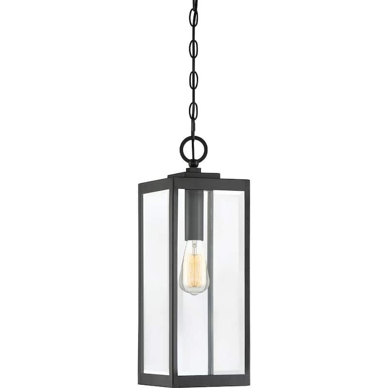 Westover 1-Light Earth Black Chandelier with Clear Beveled Glass