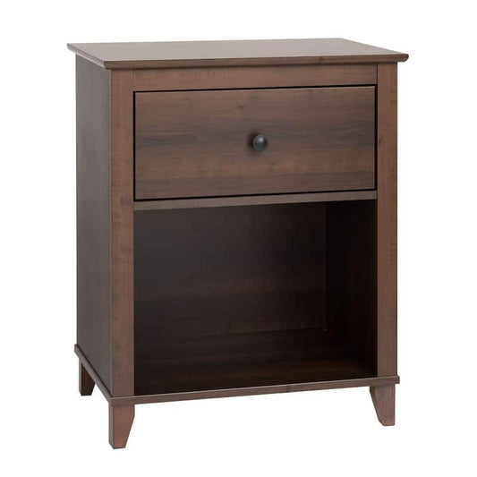 Yaletown 1-Drawer Espresso Nightstand