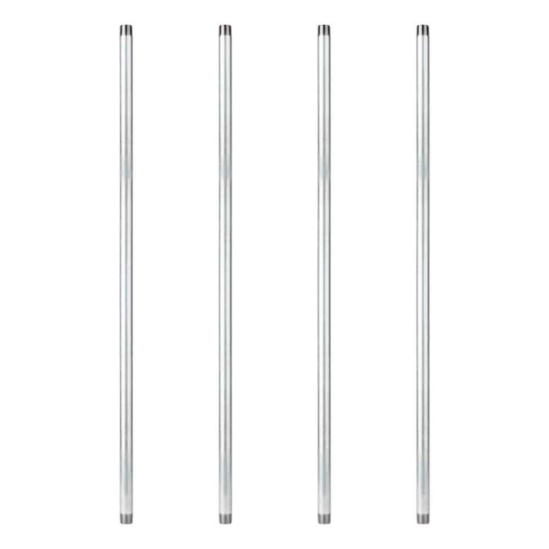 1 in. x 6 ft. Galvanized Steel Pipe (4-Pack)