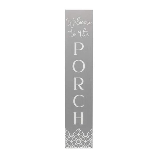 Welcome to the Porch Vertical Gray Wood Wall Decorative Sign