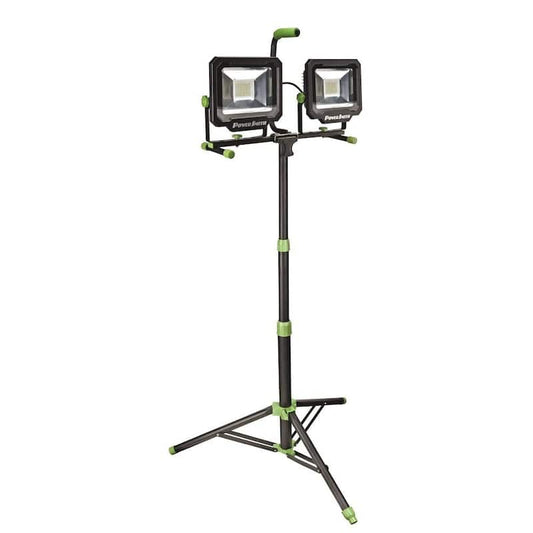 100-Watt (10,000 Lumens) LED Dual-Head Work Light with Tripod