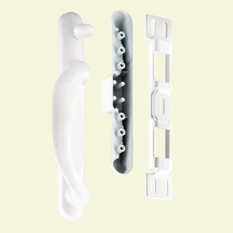 White Diecast, Mortise System Left Hand Patio Door Handle