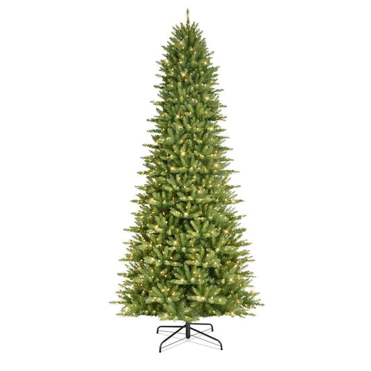 10 ft. Pre-Lit Incandescent Slim Fraser Fir Artificial Christmas Tree with 900 UL Clear Lights