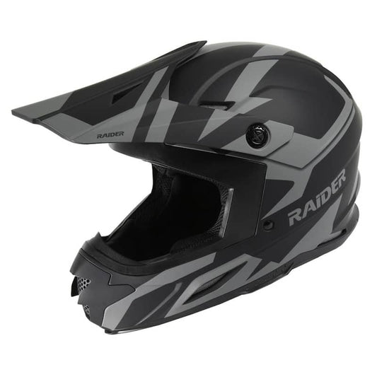 Z7 MX Large Black/Silver Motorcycle Helmet