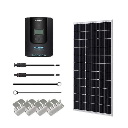 100-Watt 12V Off-Grid Solar Starter Kit w/ 1-Piece 100W Monocrystalline Panel and 20A MPPT Rover Charge Controller