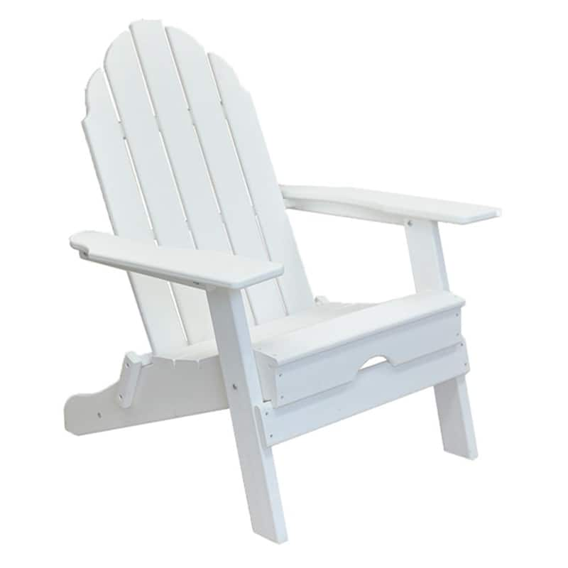 White Plastic Folding Adirondack Chair