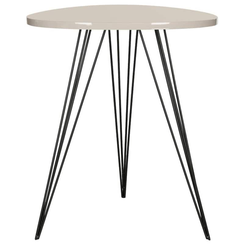 Wolcott Off-White/Black Side Table