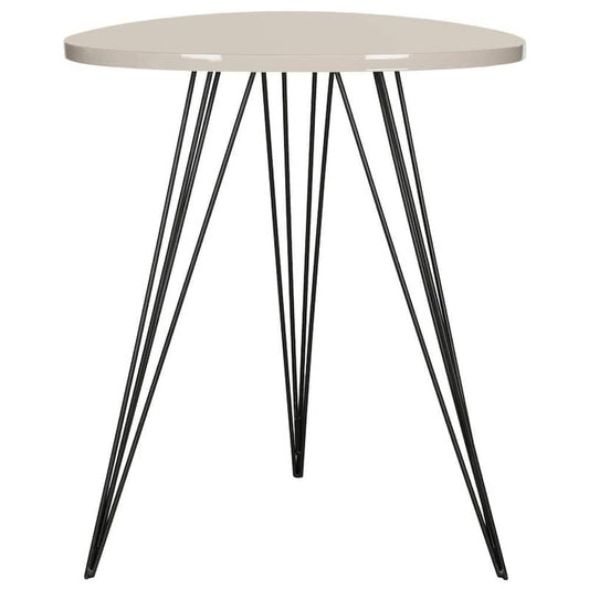 Wolcott Off-White/Black Side Table