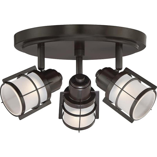 Winside 11.75 in. Western Bronze LED Flush Mount