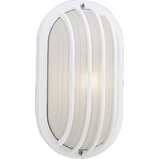 1-Light 5.9 in. Outdoor White Wall Lantern