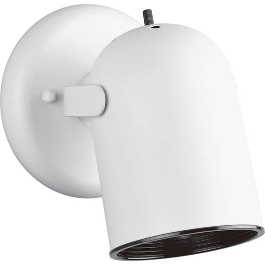 1-Light White Spotlight Fixture