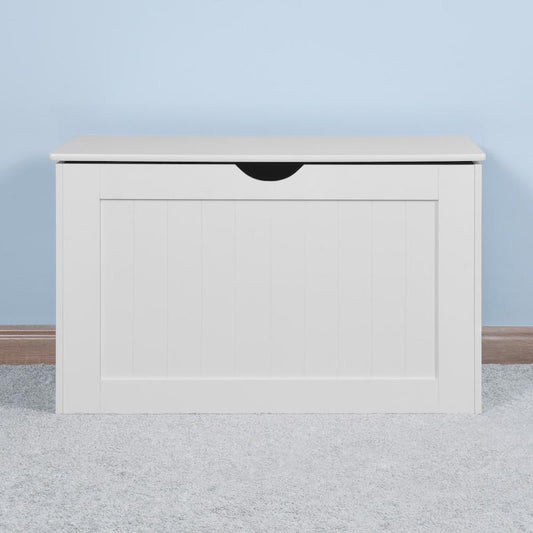 White Storage Bench with 2 Safety Hinges (18.9 in. H x 29.9 in. W x 15.8 in. D)